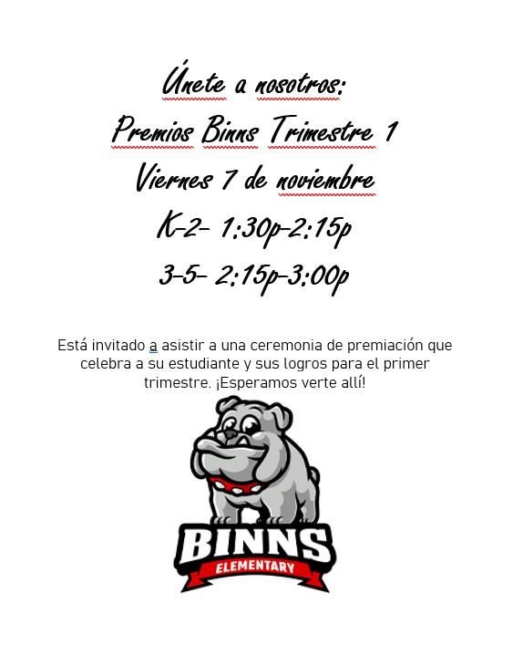 Quarter 1 Awards Spanish November 7th